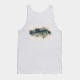 Sea Bass Watercolor Art for the Fishing Lovers and Anglers / Gifts for Fisherman Tank Top